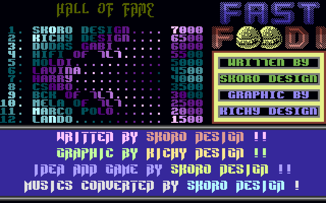 Fast Food (Commodore Plus/4 Game) artwork