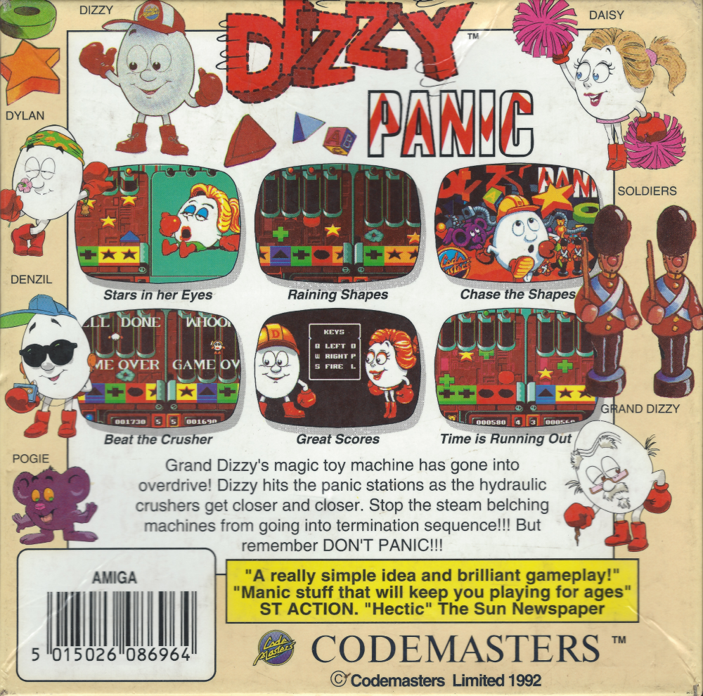 Dizzy Panic - Amiga Back