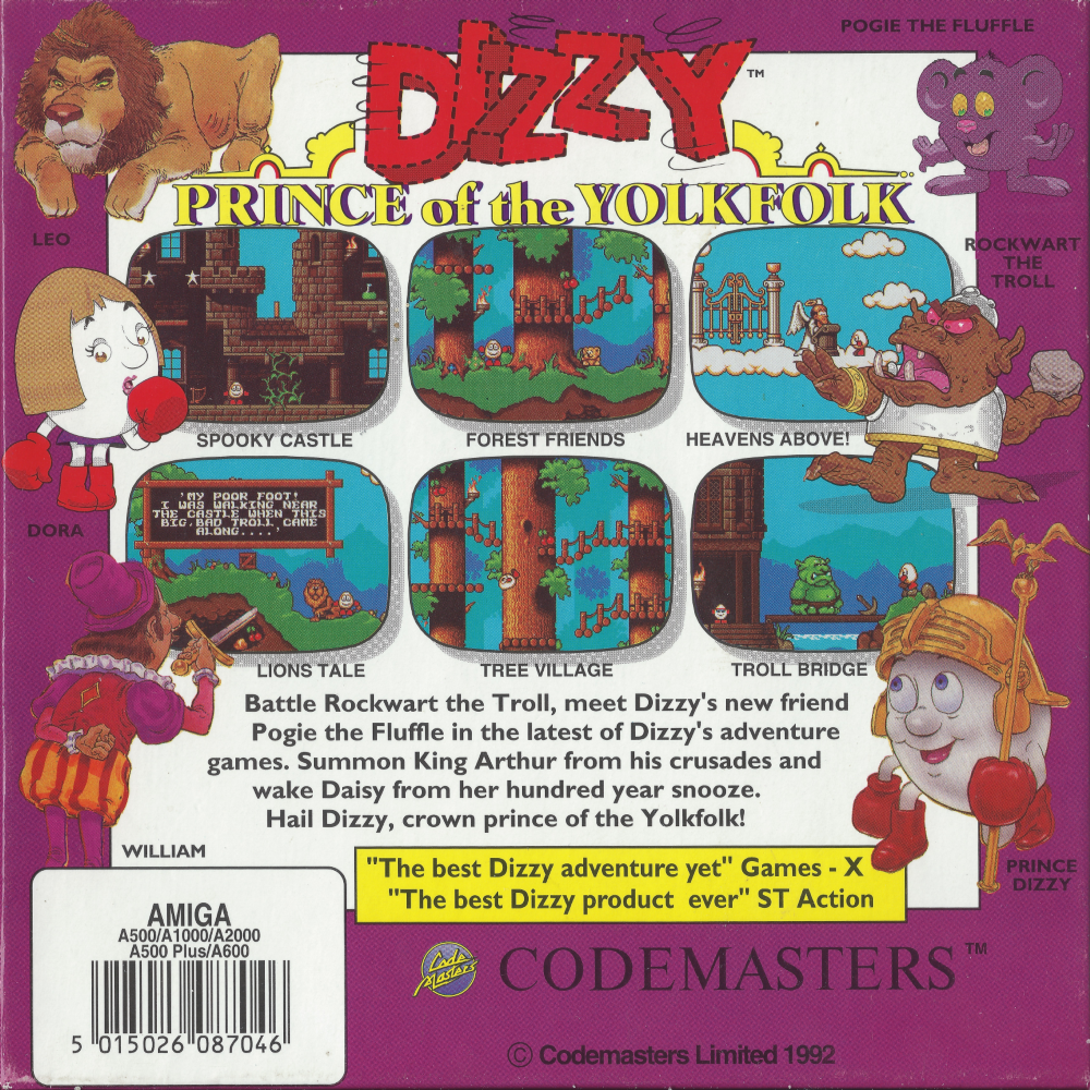 Dizzy - Prince Of The Yolkfolk - Amiga Back