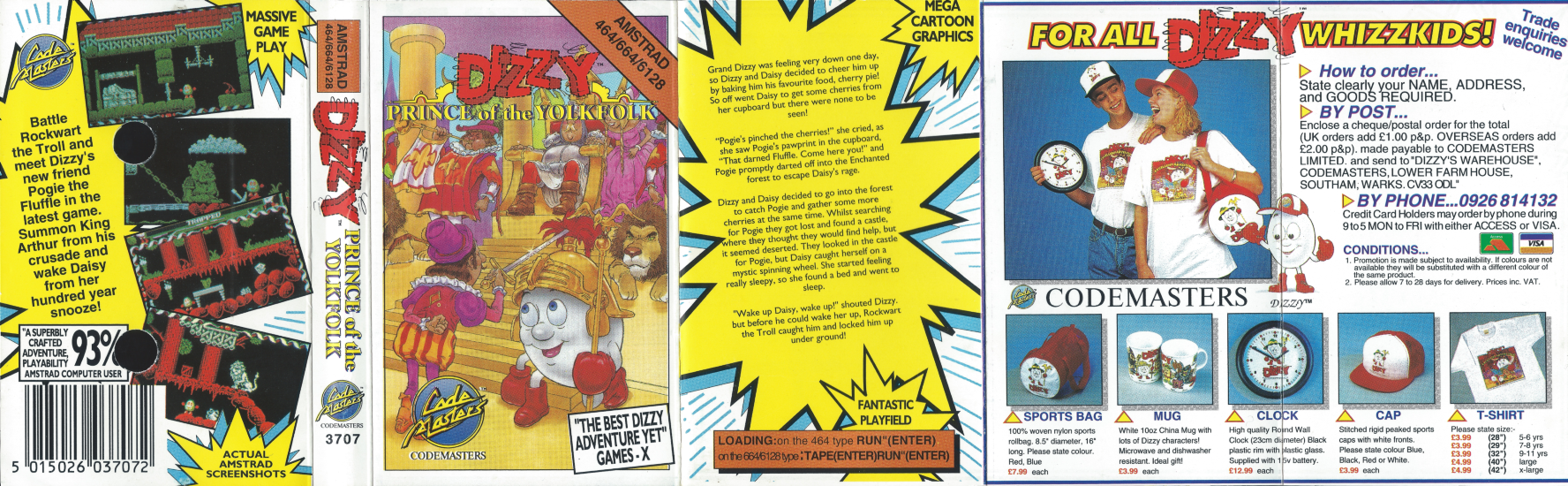 Dizzy - Prince Of The Yolkfolk - Amstrad Front