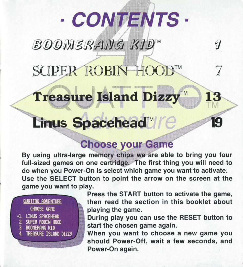 quattroadv-NES-Instructions-Index