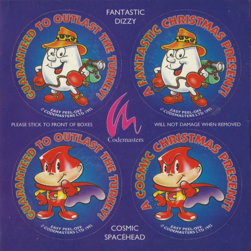 Dizzy and Cosmic Spacehead Stickers