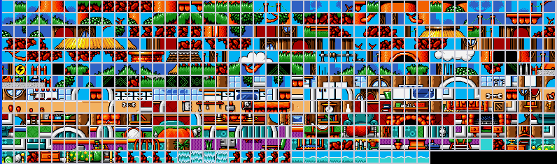 Sprite Sheet: Crystal Kingdom Dizzy - 16-bit Graphics - Level 1