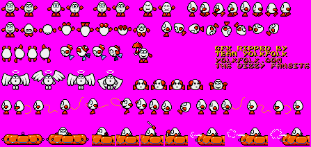 Sprite Sheet: Crystal Kingdom Dizzy - 16-bit Sprites - Dizzy