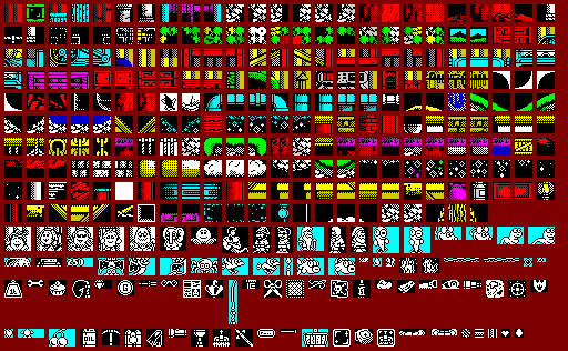 Sprite Sheet: Crystal Kingdom Dizzy - Spectrum GFX
