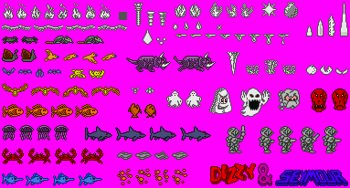 Sprite Sheet: Dizzy And Seymour - Characters - Enemies