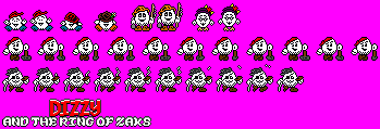 Sprite Sheet: Dizzy And The Ring Of Zaks - New Characters