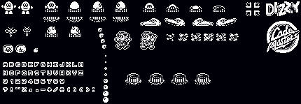 Sprite Sheet: Dizzy Down the Rapids - Spectrum