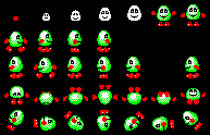 Sprite Sheet: Dizzy TUCA - Amstrad - Dizzy