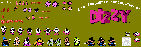 Sprite Sheet: Fantastic Dizzy - NES Sprites - Characters