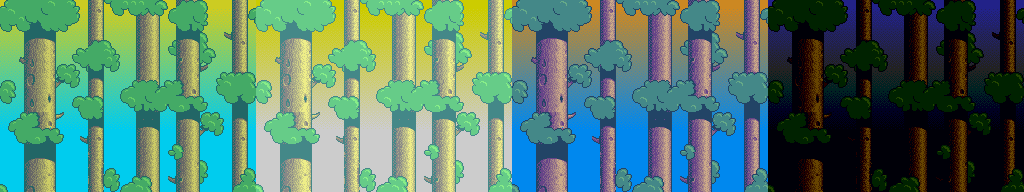 Sprite Sheet: Fantastic Dizzy - 16-bit Backgrounds - Forest Treetops
