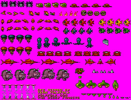 Sprite Sheet: Fantastic Dizzy - 16-bit Sprites - Hazards 1