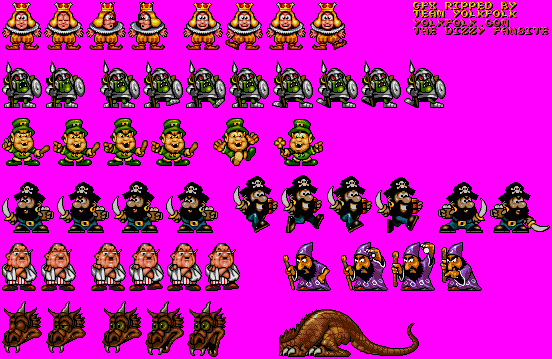 Sprite Sheet: Fantastic Dizzy - 16-bit Sprites - Other Characters