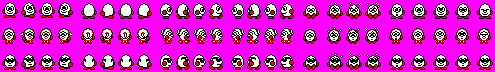 Sprite Sheet: Go! Dizzy Go! - NES Sprites - Dizzy, Daisy and Denzil