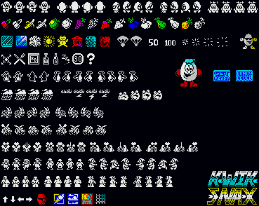 Sprite Sheet: Kwik Snax - Spectrum Sprites
