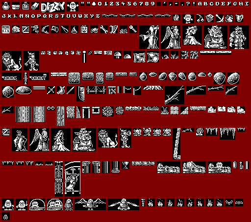 Sprite Sheet: Prince of the Yolkfolk - Spectrum