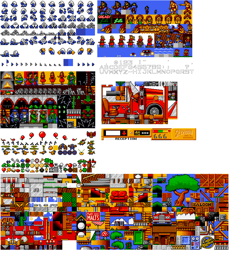 Sprite Sheet: Seymour Goes to Hollywood - 16-bit GFX