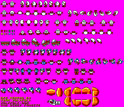 Sprite Sheet: Spellbound Dizzy - 16-bit Sprites - Dizzy