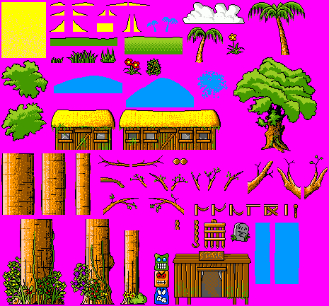 Sprite Sheet: Treasure Island Dizzy - 16-bit GFX 1