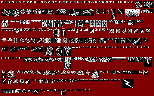 Sprite Sheet: Treasure Island Dizzy - Spectrum