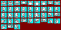 Sprite Sheet: Treasure Island Dizzy - Spectrum Sprites - Dizzy