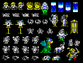 Sprite Sheet: Wonderful Dizzy - Spectrum Sprites - Characters
